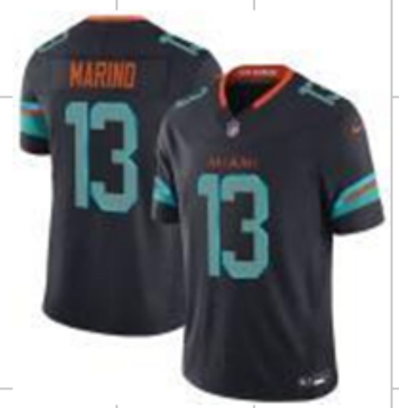 Men Miami Dolphins #13 Marino black Nike 2025 Limited Nike NFL Jersey 05